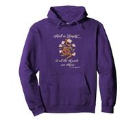 HELL IS EMPTY AND ALL THE DEVILS ARE HERE Shakespeare Meme Pullover Hoodie, Adult Unisex, Purple, Large