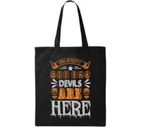Hell Is Empty Devils Are Here Natural Ecological Cotton Tote Bag Black