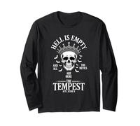 Hell is Empty Shakespeare Quote The Tempest Dark Academia Long Sleeve T-Shirt