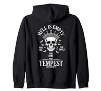 Hell Is Empty Shakespeare Quote The Tempest Dark Academia Zip Hoodie