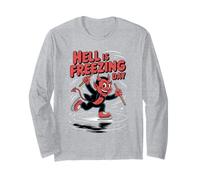 Hell is Freezing Day Funny Ice Skating Devil Long Sleeve T-Shirt
