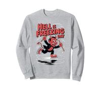 Hell Is Freezing Day Funny Ice Skating Devil Sweatshirt