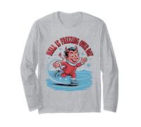 Hell is Freezing Over Day Funny Winter Devil Long Sleeve T-Shirt