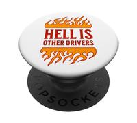 Hell is Other Drivers Funny Road Rage Bad Driver Angry Drive PopSockets Adhesive PopGrip