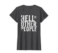 Hell is Other People T-Shirt, Women, Dark Heather Grey, X-Small