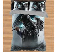 Hell is Us Bed Linen Single 135 x 200 cm Duvet Cover + 2 Pillowcases, Breathable Microfibre Bedding Sets Adult Duvet Cover (Fan Item)