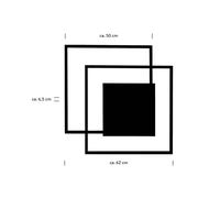 HELL Karo LED ceiling lamp, aluminium-coloured, length 62 cm, metal, CCT