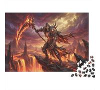 Hell Lava Reaper 1000 Piece Wooden Jigsaw Puzzle,Impossible Challenge,Adults & Kids 14+,Home Wall Decor,Educational Toy,Wood,Gift Idea,Stress Relief (75x50cm)