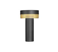 HELL LED table lamp Mesh rechargeable battery, height 24cm, black/gold