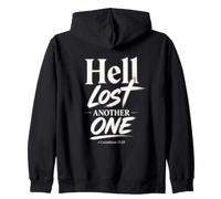 Hell Lost Another One - 1 Corinthians 15:55 Christian Faith Zip Hoodie