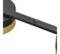 HELL Mesh LED pendant light 4-bulb dimmer, black/gold