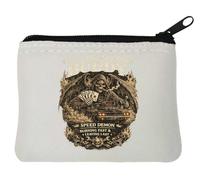 Hell on Wheels Speed Demon Neoprene Coin Purse Pouch 10x11cm White