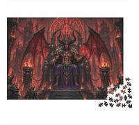 Hell Satanic Devil King 1000 Piece Jigsaw Puzzle,Premium Cardboard,Educational Toy,Home Wall Decor Demon Lord,Gift Idea,Adults & Kids 14+,Impossible Challenge,Stress Relief 38x26cm