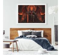 Hell Satanic Devil King 1000 Piece Jigsaw Puzzle,Premium Cardboard,Home Wall Decor,Great Gifts Demon Lord,Whimsical Challenge,Educational Toy,Adults & Kids 14+,Stress Relief 38x26cm