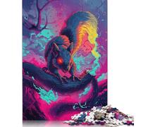 Hell Squirrel Puzzle Brain Teaser Paper Rectangular Jigsaw Puzzle for Adults Teen 1000pcs (75x50cm)