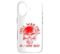 Hell Was Full I Came Back Red Skull Skeleton Heavy Metal Case for iPhone 17