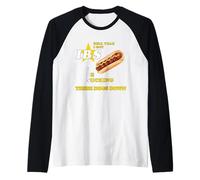 Hell Yeah I Got IBS Hot Dog Funny Weiners Hotdog 4th of July Raglan Baseball Tee