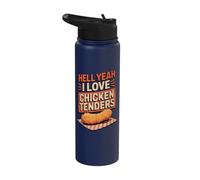 Hell Yeah I Love Chicken Tenders Stainless Steel Insulated Water Bottle