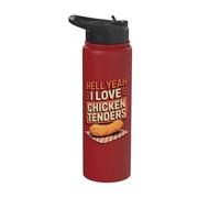 Hell Yeah I Love Chicken Tenders Stainless Steel Insulated Water Bottle