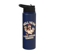 Hell Yeah I Love Chicken Tenders Stainless Steel Insulated Water Bottle