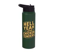 Hell Yeah I Love Chicken Tenders Stainless Steel Insulated Water Bottle