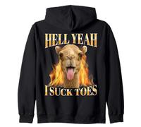 Hell Yeah I Suck Toes Funny Bootleg Camel Tongue Stag Or Hen Zip Hoodie