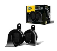 HELLA 011225831 Black 12V BX Trumpet Horn Kit(Universal Fit)