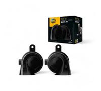 HELLA Trumpet Horn - OE-CONNECT HORN TE26 SET - 12V - 110dB(A) - Frequency range from: 400Hz - Frequency range to: 500Hz - Low Tone/High Tone - Electric - Plug: BMW - Quantity: - 3FH 012 010-041