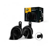 HELLA Trumpet Horn - OE-CONNECT HORN TE26 SET - 12V - 110dB(A) - Frequency range from: 400Hz - Frequency range to: 500Hz - Low Tone/High Tone - Electric - Quantity: 2 - 3FH 012 010-191
