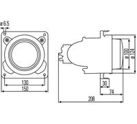 HELLA 1BL 007 834-007 DE/Halogen-Insert, headlight - 24V - Round - Fitting - left/right