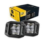 Hella LED Spotlight 1FA 358 176-831 Black Magic Cube 3.2" Kit 12/24V DEUTSCH Plug 500mm Cable (2)