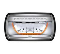 HELLA 1FE 016 773-021 LED-Fernscheinwerfer - 12/24V - rechteckig - Off-road Lighting - glasklar - Lichtfarbe: weiß/gelb (amber) - Kabel: 800mm