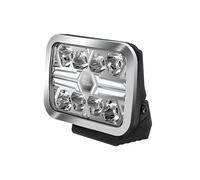 HELLA Valuefit 1FJ 357 199-081 LED Headlight Blade Chrome RE 9 Inch 12 V / 24 V Rectangular Reference Number: 25 Crystal Clear Light Colour: White/Yellow Cable: 500 mm Front Side