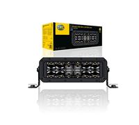 HELLA 1FJ 358 196-451 LED-Spotlight - Black Magic Double Row Lightbar 7" - 12/24V - 2100lm - Dual Version/Rectangular - Reference Number: 30 - Mounting/Screw Connection - ECE-R149 - Cable: 2000