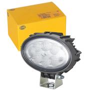 HELLA 1GA 996 761-101 LED-Worklight - Oval 100 Compact - 12/24V - 1850lm - Bolted/mounting - Swivelling Mounting Bracket - Short distance lighting - Plug: DEUTSCH plug
