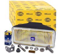 HELLA 1ND 005 700-421 Halogen-Front Fog Light - Comet 550 - 12V - rectangular - mounting - Clear diffusing lens - Lens Colour: Yellow - right/left