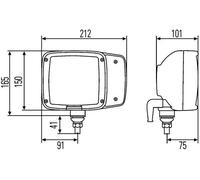 HELLA 1SA 996 120-067 HEADLIGHT Right