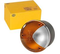 HELLA 2BE 964 169-071 Direction Indicator - Halogen - 24/12V - mounting/Bolted - Lens Colour: Yellow/White - Plug: Blade Terminal - left/Front/right - Quantity: 1