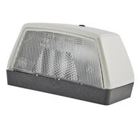 HELLA 2KA 003 389-001 Licence Plate Light - Halogen - 6/24/12V - mounting/Screw Connection - Lens Colour: Crystal clear - Plug: Blade Terminal - Rear/right/left - Quantity: 1