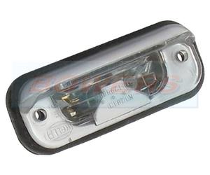 HELLA 2KA001378041 REAR NUMBER PLATE LIGHT/LAMP LICENSE PLATE SILVER FINISH