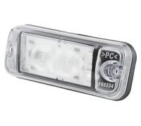 HELLA 2PF 009 514-001 Position Light - LED - 24V - Fitting/Screw Connection | Lens Colour: Crystal clear - LED colour: White - Front - Quantity: 1