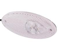 HELLA 2PG 964 295-111 Position Light - LED - 24V - mounting/Screw Connection - Lens Colour: Crystal clear - LED colour: White - Cable: 5000mm - Plug: open cable ends - Front - Quantity: 1