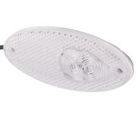 HELLA 2PG 964 295-111 Position Light - LED - 24V - mounting/Screw Connection - Lens Colour: Crystal clear - LED colour: White - Cable: 5000mm - Plug: open cable ends - Front - Quantity: 1