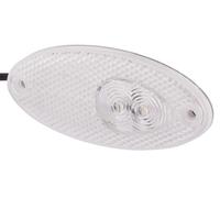 HELLA 2PG 964 295-121 Position Light - LED - 12V - mounting/Screw Connection - Lens Colour: Crystal clear - LED colour: White - Cable: 5000mm - Plug: open cable ends - Front - Quantity: 1