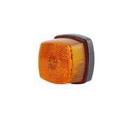 HELLA 2PS 003 057-051 Side Marker Light - Halogen - 12/24V - Screw Connection/mounting - Lens Colour: Yellow - left/right - Quantity: 1
