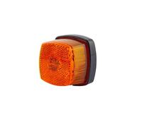 HELLA 2PS 003 057-051 Side Marker Light - Halogen - 12/24V - Screw Connection/mounting - Lens Colour: Yellow - left/right - Quantity: 1