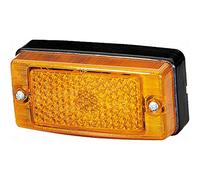HELLA 2PS 004 361-001 Side Marker Light - Halogen - 24/12V - Screw Connection/mounting - Lens Colour: Yellow - left/right - Quantity: 1