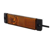 HELLA 2PS 008 645-891 Side Marker Light - LED - 24V - Screw Connection/mounting - Lens Colour: Yellow - LED colour: Yellow - Cable: 500mm - Plug: AMP - 2-pin connector - right/left - Quantity: 1