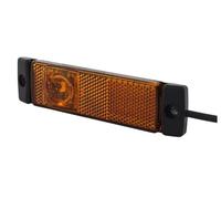 HELLA 2PS 008 645-891 Side Marker Light - LED - 24V - Screw Connection/mounting - Lens Colour: Yellow - LED colour: Yellow - Cable: 500mm - Plug: AMP - 2-pin connector - right/left - Quantity: 1