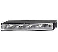 HELLA 2PT 010 043-011 LED-Daytime Running Light - LEDayLine - 12V - straight - Lens Colour: Crystal clear - LED colour: White - Cable: 500mm - Plug: AMP - left - Quantity: 1